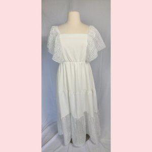 Square Neck Butterfly Dress